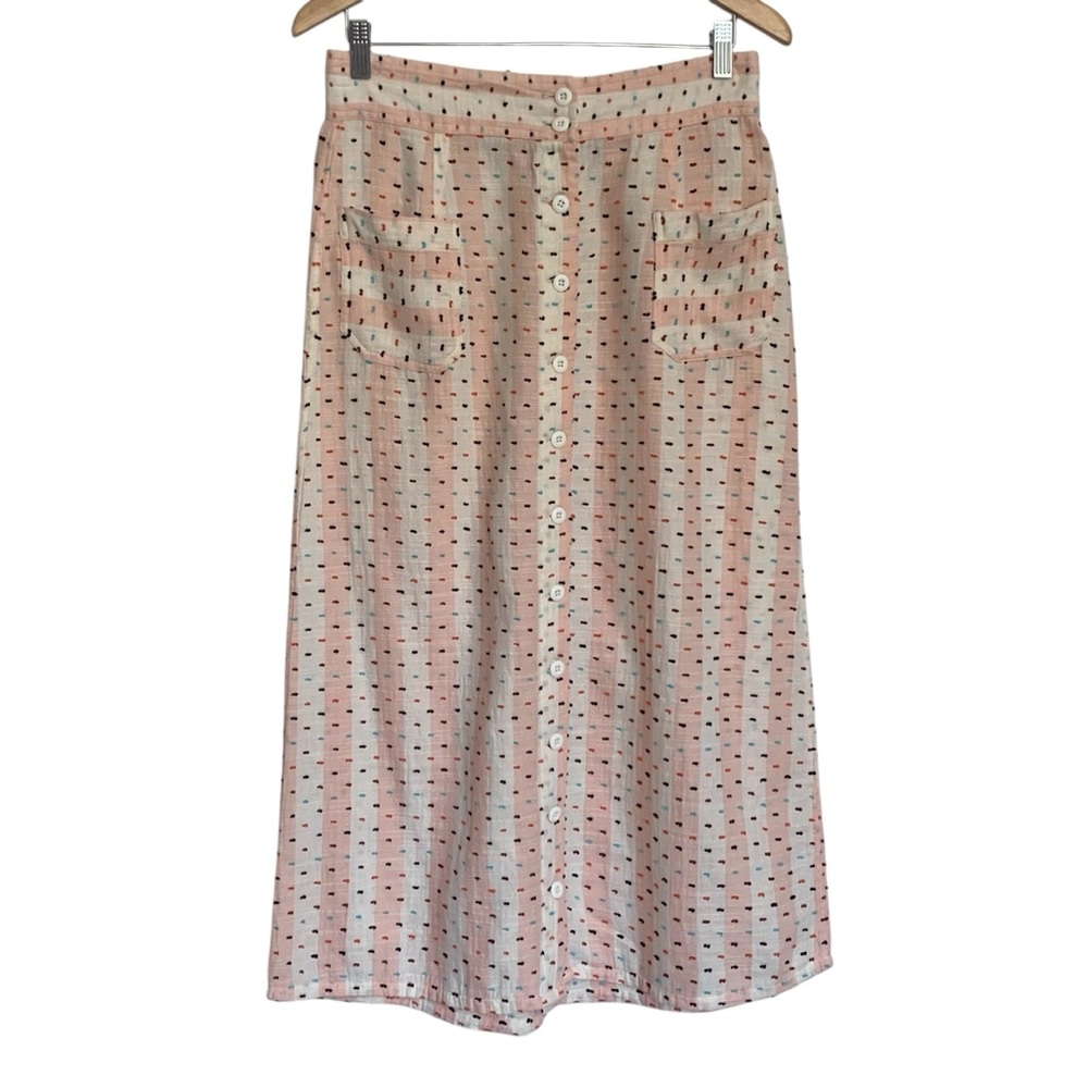 Ace & Jig Pink and Black Midi Skirt